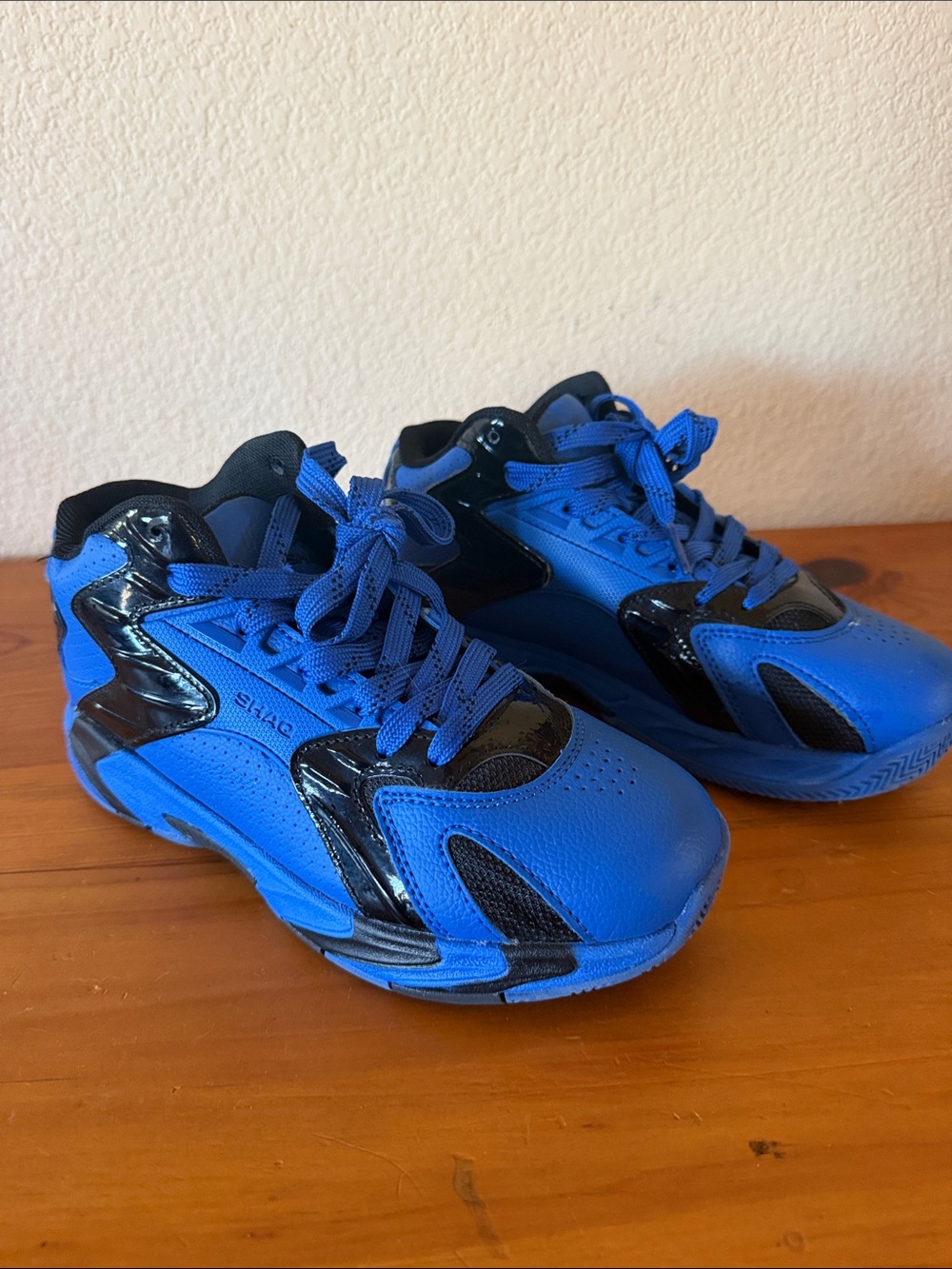 Kids Blue Athletic Sneakers with Black Accents